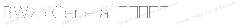 BW7p General字体转换